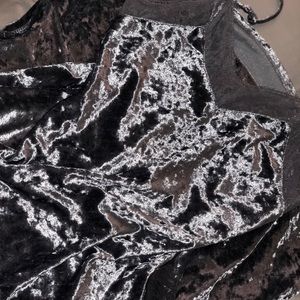silver velvet dress<3